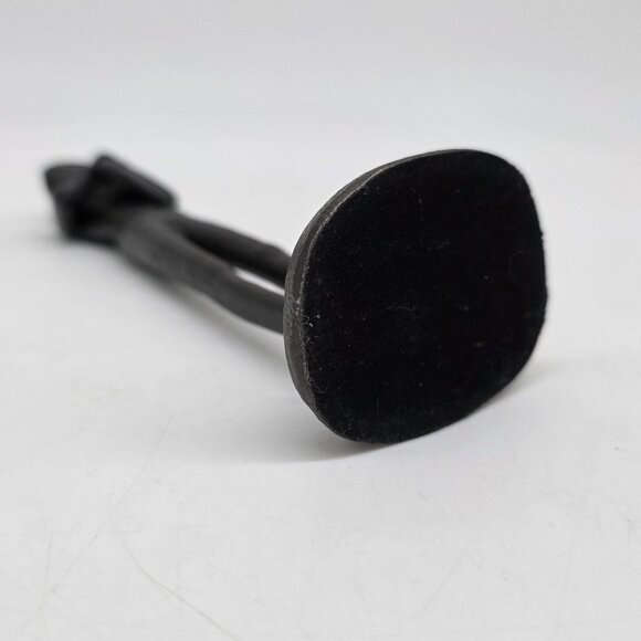 Modern Black Metal Sculpture Of Parent Father Holding Child 7.5" Tall - Picture 10 of 10